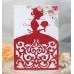 Glitter Invitation Card With Envelope Beautiful Girl Invitation Wedding Card Laser Cut